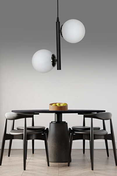 ŞL Şef Light Salkım 2'li Siyah Modern Avize