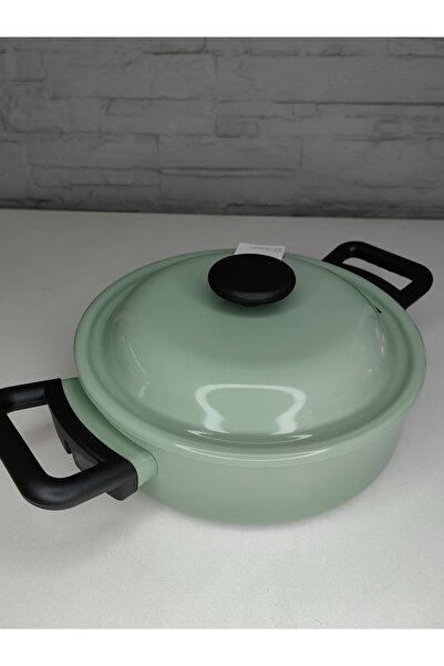 ALANYA HOME DECOR وعاء تحريضي من الأسفل مطلي بالتيتانيوم، قدر مسطح 24 سم، مطلي بالتيتانيوم، سعة 3 لتر