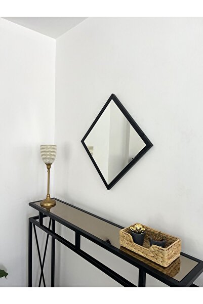 EFFE YAPI DEKOR Siyah metal çerçeveli 40X40 CM Kare ayna