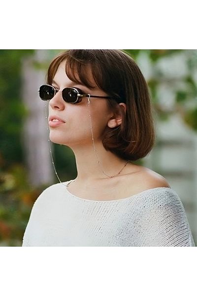 ADORRA34 Silver Color Chic Tiny Bulk Glasses Chain - SILVER/EARPHONE ACCESSORY