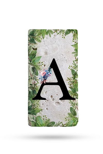 Begoloni Stone Decor Natural Stone Door Number, UV Printed Door Number 7,5x15cm Letters