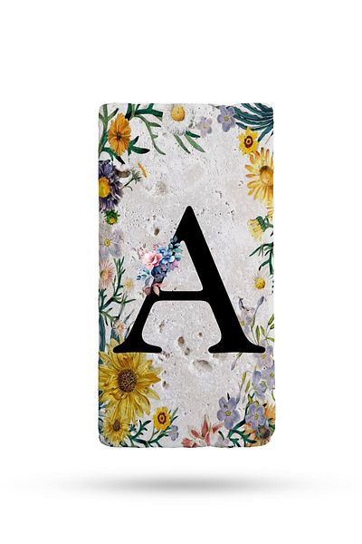 Begoloni Stone Decor Natural Stone Door Number, UV Printed Door Number 7,5x15cm Letters