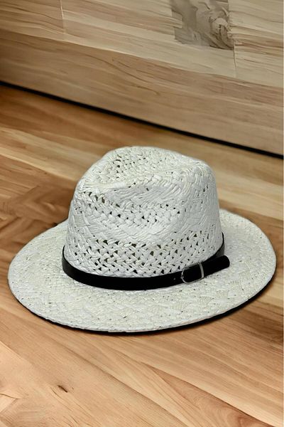 Mood Agenda Unisex Πλεκτό Ψάθινο Καπέλο Fedora - Καλοκαίρι