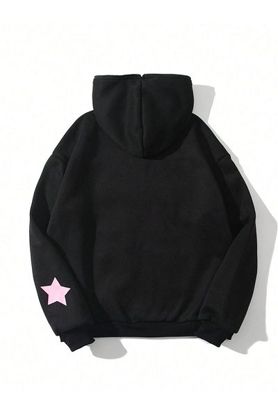 Mella&Co Hanorac unisex cu glugă și fermoar - Imprimat