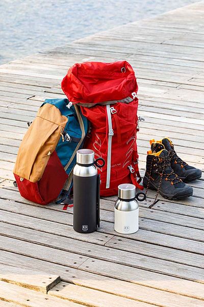 BUGATTI 1500Ml Stainless Steel Anthracite Thermos with Handle and Convenient to Carry