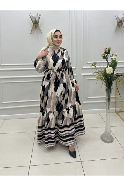 SHİROSA Φόρεμα Hijab σιφόν με σχέδιο - Γυναικείο