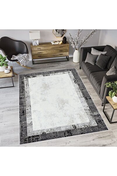 ROVİGO HOME Rovigo Home Dijital Baskı Yıkanabilir Kaymaz Taban Salon Halısı V...