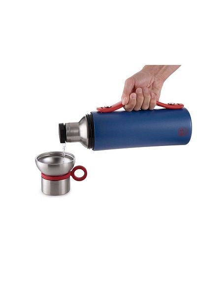 BUGATTI Blue Stainless Steel Thermos - 1500Ml Carrying with Handle