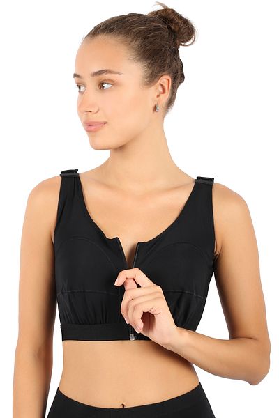 Supportline PoSt Operative - Zippered LipoSuction CompreSSion SportS Bra