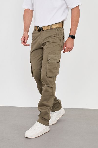 FRANKNESS JNS New Season Men's Cargo Pants - Relaxed Fit, Lycra Gabardine Fabric