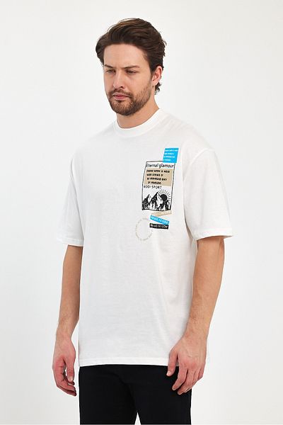 Rodi 7023 Model Men's Crew Neck Printed T-Shirt