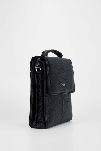 Tamer Tanca Genuine Leather Black Men's Handbag