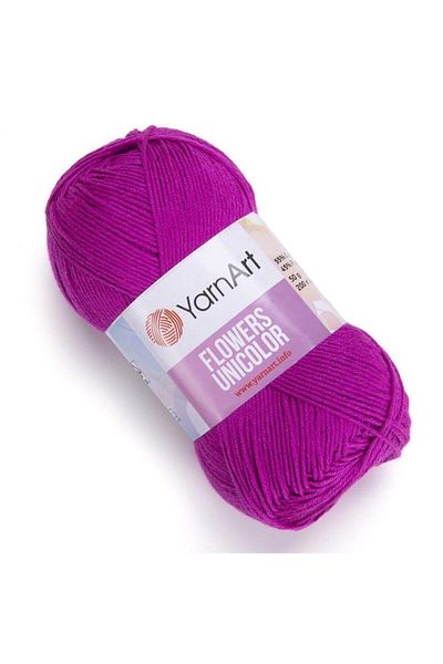 Yarnart Flowers Unicolor - Πλεκτό Χέρι Νήμα Σκούρο Ροζ-750