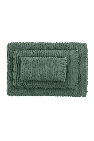 Green Black n Anisa Green 100% βαμβακερό ζακάρ 3 τεμαχίων σετ πετσετών μπάνιου