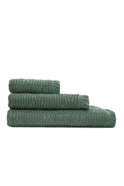 Green Black n Anisa Green 100% βαμβακερό ζακάρ 3 τεμαχίων σετ πετσετών μπάνιου