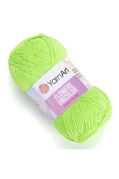 Yarnart Flowers Unicolor - Πλεκτό Χέρι Νήματα Πράσινο Φιστίκι-760
