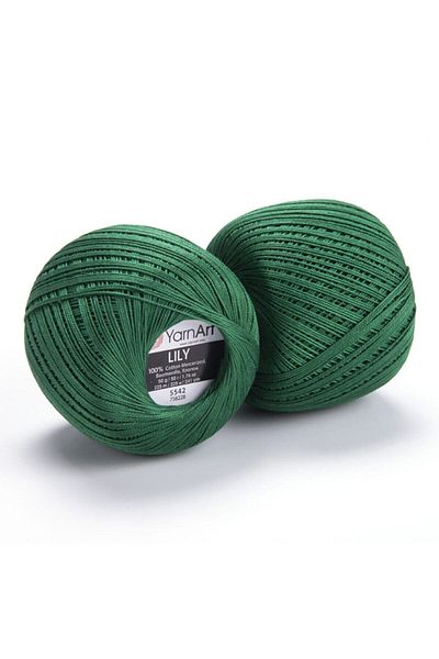 Yarnart Lily - Mercerized Lace Νήμα Σκούρο Πράσινο-5542