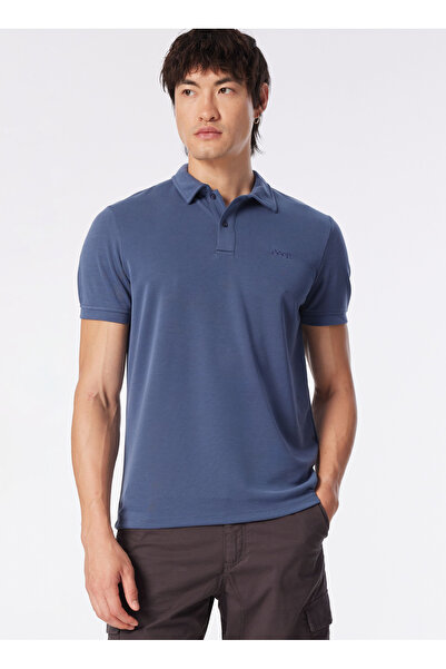 Jeep Mavi Erkek Polo Yaka Relaxed Nakışlı Polo T-Shirt C4SM-TST4580