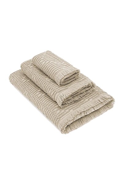 Green Black Ecocotton Anisa Бежевий 100% бавовна жакардовий 3-х частинний набір рушників для лазні