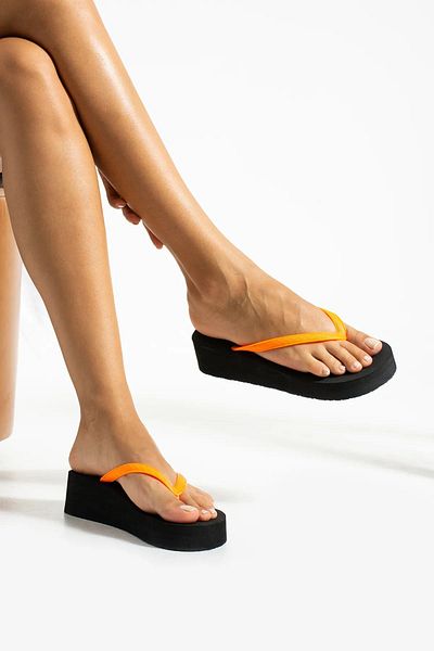 Paragon 5 cm Platform Heeled Flip Flops Women's Beach Slippers - Painless PVC