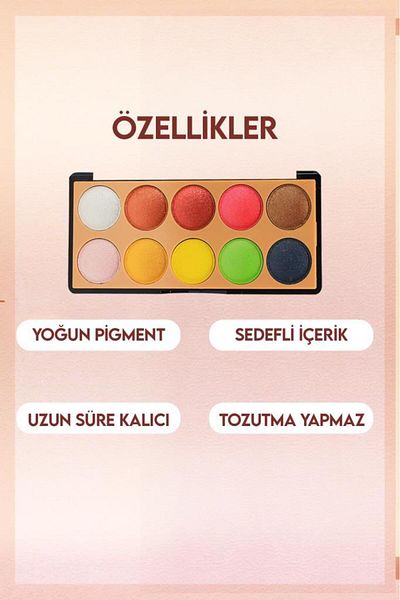 MUJGAN Fashion 10 Color Headlight Palette - No 3 Model