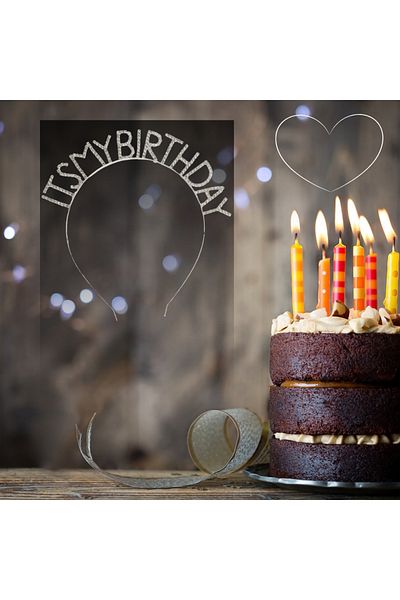 Eva Takı Birthday - Metal Crystal Stone It's My Birthday Crown