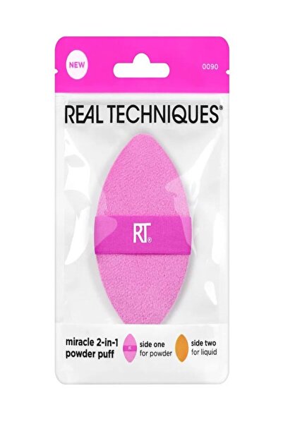 Real Techniques Mucize Çift Yüzeyli Makyaj Pufu Toz, likit veya krem fondöten,bb krem ve pudralarla kullanılabilir.