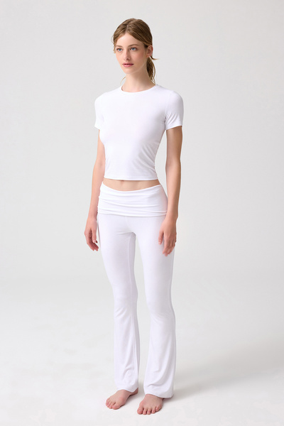 Los Ojos Λευκό Melodi Short Fitted T-Shirt - Καθιστό σε μέγεθος