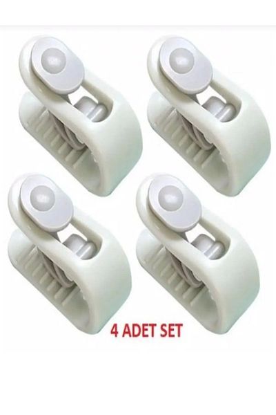 HBNC 4 Pieces of Needle-Free Quilt Sheet and Curtain Holder Stabilizer Non-Slip