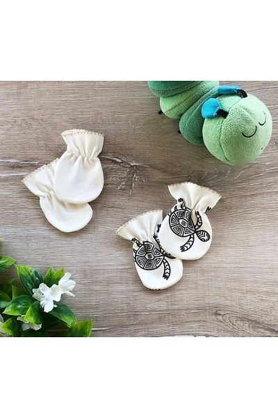 PATSAN Set of 2 Cotton Baby Gloves Turtle Caretta Caretta