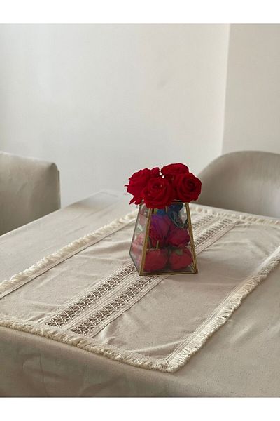 NDC HOME Tasseled Lace Runner (40 x 80) Single