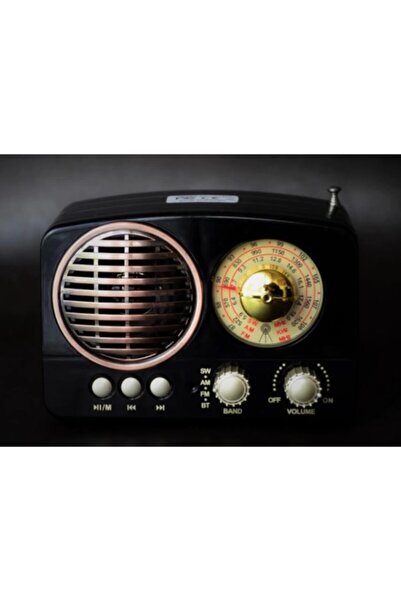 SIGHTZER Nostaljik Fm Radyo Bluetooth Usb Retro Siyah M-161 Bt