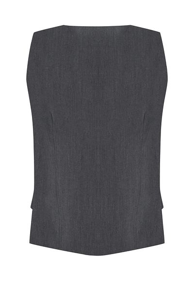 Whenever Company Gray Inner Lined Agraffiti Tied Crepe Premium Vest