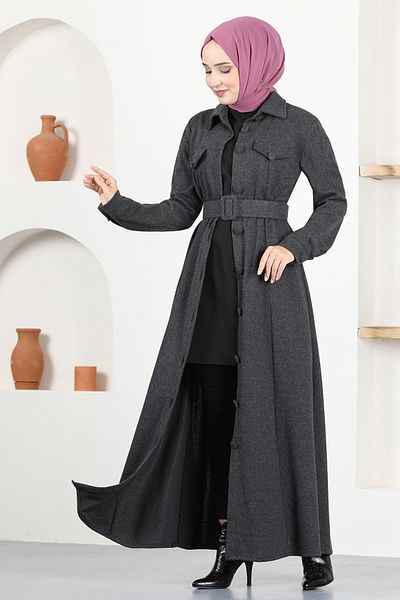 ModaMerve Φόρεμα Anthracite Ferace - MSL1601