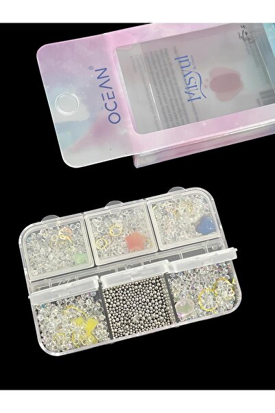 Ocean Tırnak Süsleme Ve Makyaj Taşı, Kolay Uygulanabilir, Nail Art Tırnak Süsleme Ve Makyaj Taş Set