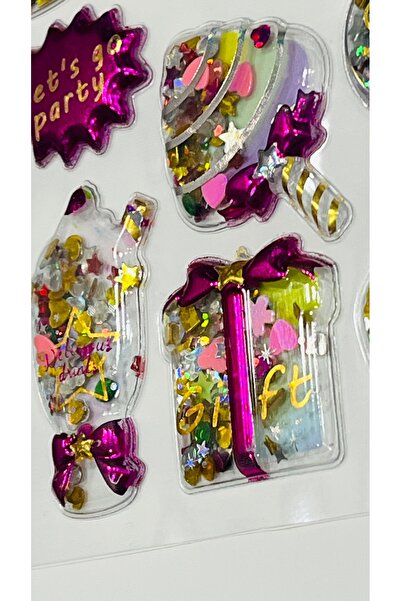 karinabest Celebration - Girafe Shining Magic Glitter Metallic Sticker Sticker 1 pachet trei tridimensionale
