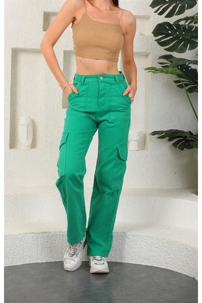 Touz Moda Y2k Benetton Green Cargo Pants