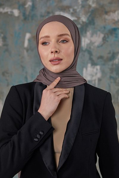 Differenza Combed Cotton Shawl Dark Mink