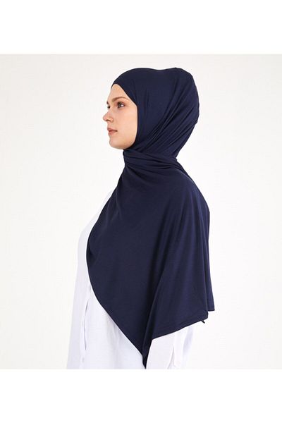 Differenza Χτενισμένο βαμβακερό σάλι Navy Blue