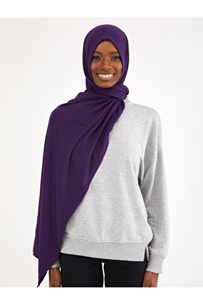 Differenza Purple Combed Cotton Shawl