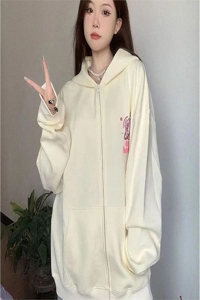 Köstebek NEFİGO Ecru Hello Kitty Astronaut Unisex 3 νήματα Χειμερινό φερμουάρ με κουκούλα