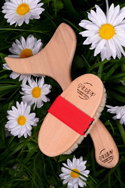 Şık Kalıp Selülit Giderici Ahşap Masaj Aleti Ve Fırçası