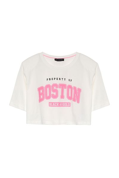 Quzu Women's - Print Detailed T-Shirt
