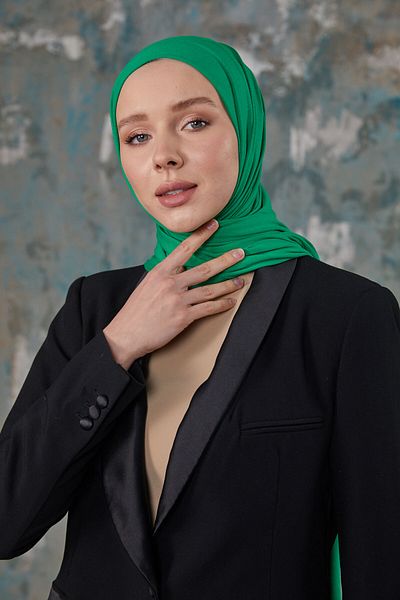 Differenza Πράσινο χτενισμένο βαμβακερό σάλι