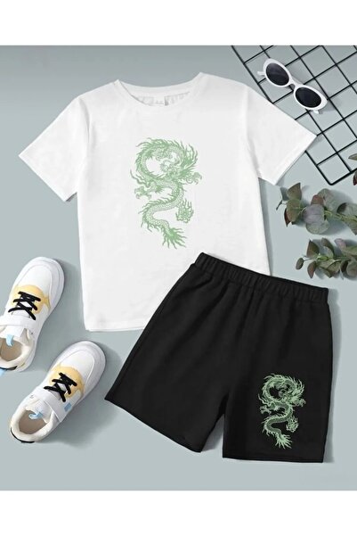 DAXİS Sportwear Company Унісекс дитячий комплект футболки та шортів - з принт...