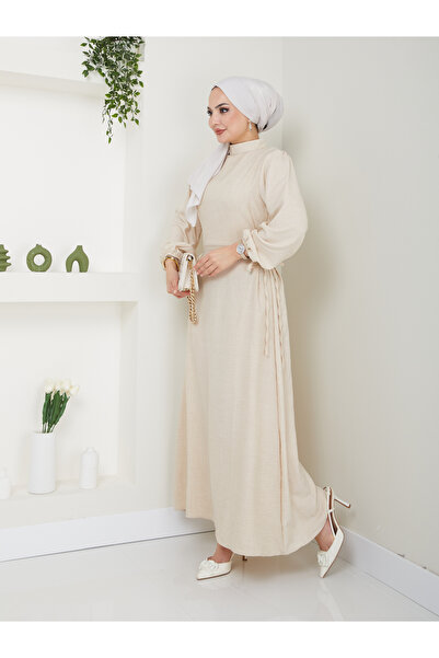 VOLT CLOTHİNG Hidžábové šaty – dámské, shromážděte detailní design provázků