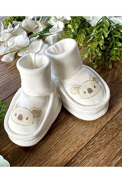 Renkli Puset Newborn Baby Booties Koala