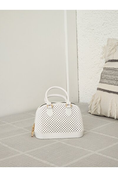 Moom Bag Bela silikonska ženska ruka Torba za rame - Dvostruka ručka, Sa lanč...