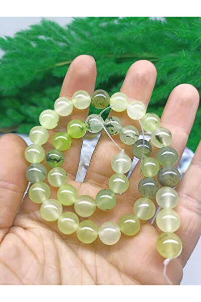 DOĞAL TAŞ CENNETİ Green Garnet Prinehite - 40 cm Lungime Natură Certificată