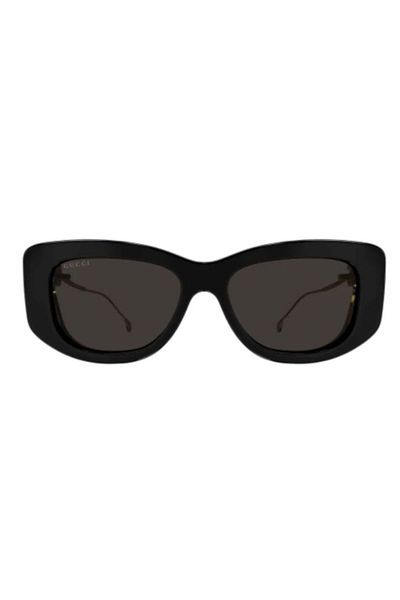 Gucci GC1566S001 Black Women's Sunglasses - Bone Frame, Smoked Lens, UV400